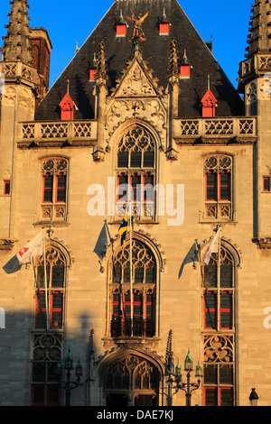 Exterieur des Provincial Gerichtsgebäudes, Marktplatz, Stadt Brügge, West-Flandern in der belgischen Region Flandern. Stockfoto