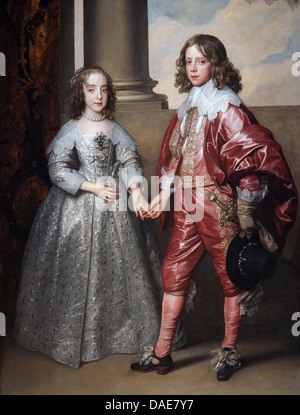 Gemälde von Anthony van Dyck.1599-1641.William II, Prinz von Oranien und seine Braut, Mary Stuart.1641.Amsterdam. Stockfoto