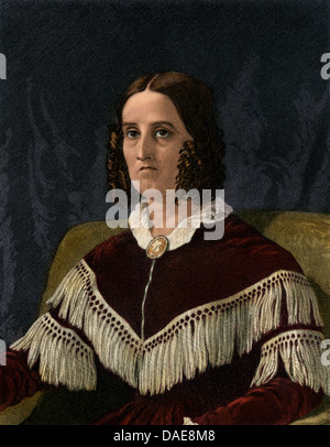 First Lady Sarah Childress Polk, Ehefrau von Präsident James K. Polk. Digital farbige Gravur Stockfoto