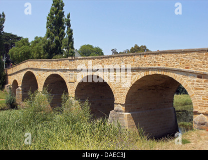 Alte Steinbrücke, Richmond Bridge, Tasmanien, Australien Stockfoto