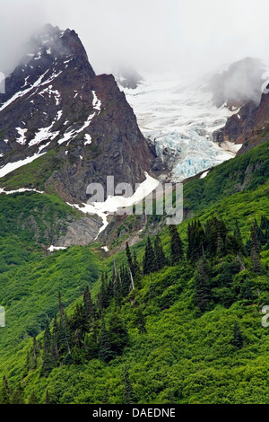 Gletscher auf Autobahn 37a, Kanada, British Columbia Stockfoto