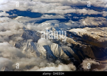 Luftaufnahme nach Brooks Bergkette, USA, Alaska Stockfoto