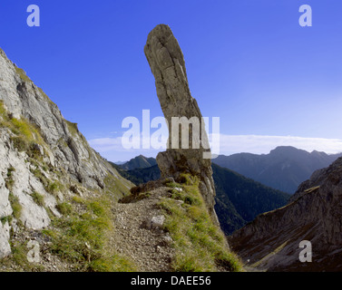 Felsformation der Ammergauer Hochplatte, Deutschland, Bayern, Oberbayern, Oberbayern Stockfoto