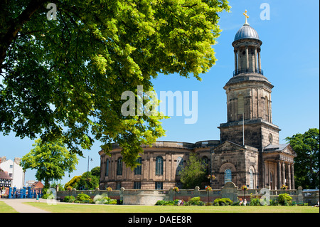 Kirche St. Chad aus dem Steinbruch, Shrewsbury, England. Stockfoto