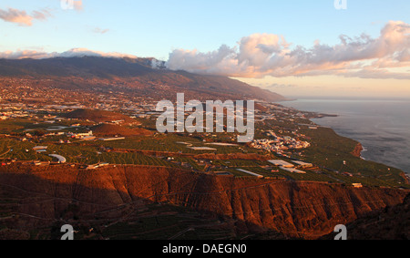 südwestlich Teil von La Palma, Blick vom Mirador El Time, Kanarische Inseln, La Palma, Tazacorte Stockfoto