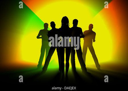 Partei Hintergrund Strahlen der Musik hinter 3d Stockfoto