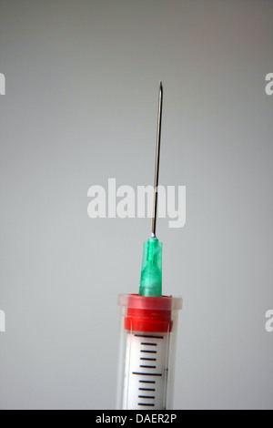 Spritze mit Nadel, Nahaufnahme Stockfoto