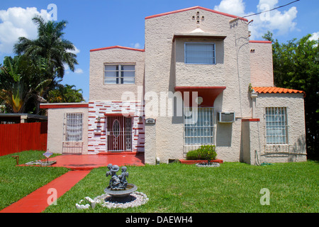 Miami Beach Florida, Alton Road, Haus Häuser Häuser Residenz, Haus, FL130601007 Stockfoto