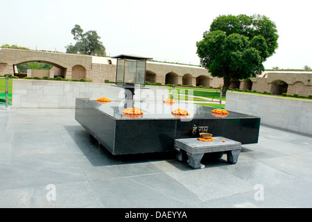 Das Raj Ghat, Website von Mahatma Gandhi Feuerbestattung; Neu-Delhi; Indien Stockfoto