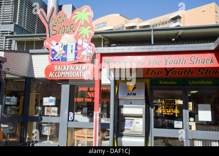 Backpacker-Unterkunft in Mitchell Street, Darwin, Northern Territory, Australien Stockfoto