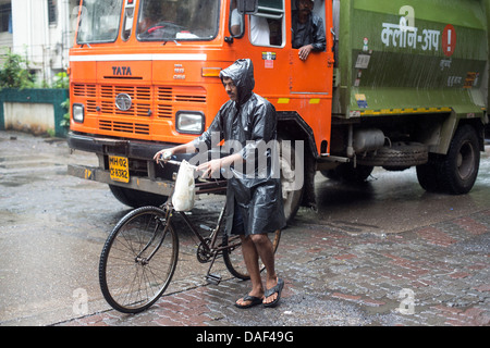 Wetter Indien Mumbai Hauptstadt Regen Monsunzeit Stockfoto