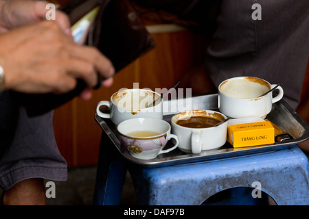 Tassen Kaffee in Hanoi, Vietnam Stockfoto
