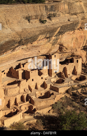 USA, Colorado, Mesa Verde Nationalpark (UNESCO Kulturerbe), Cliff Palace Wohnungen Stockfoto