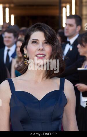 US-Schauspielerin Marisa Tomei kommt für die 83. Academy Awards, der Oscar-Verleihung in Los Angeles, USA, 27. Februar 2011. Foto: Hubert Boesl Stockfoto