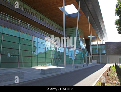 Eingang zum St. Georges Park, den englischen Fußball FA Fußball Zentrum in Burton-Upon-Trent, Staffordshire Stockfoto