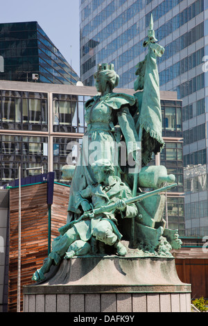 Statue in La Défense, das Finanzviertel in Paris, Frankreich. Stockfoto