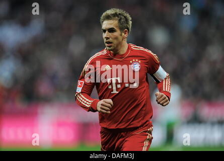 Fußball Bundesliga 15. Spieltag: FC Bayern München - Werder Bremen bin Samstag (03.12.2011) in der Allianz Arena in München. Der Münchner Philipp Lahm. Sterben Sie Bayern Gewinnen Das Spiel Mit 4:1. Foto: Tobias Hase Dpa/lby Stockfoto