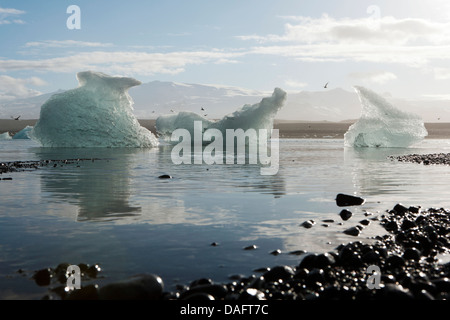 Eisberge am Jökulsárlón - südöstlichen Island Stockfoto