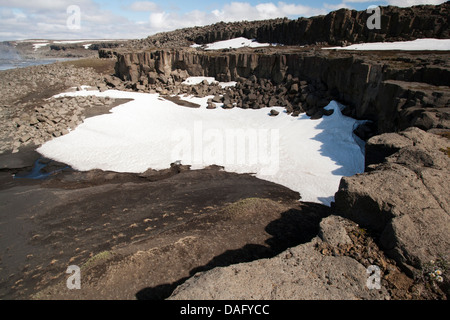 Landschaft auf Trail nach Selfoss Wasserfall - Vantnajokull Nationalpark - Nord-Island Stockfoto