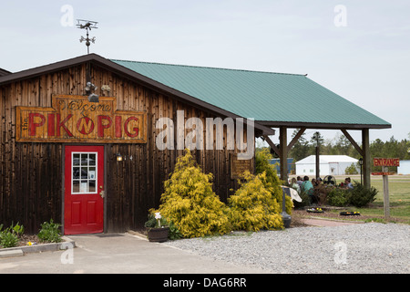 Das Pik-n-Schwein-Restaurant, Karthago, NC Stockfoto