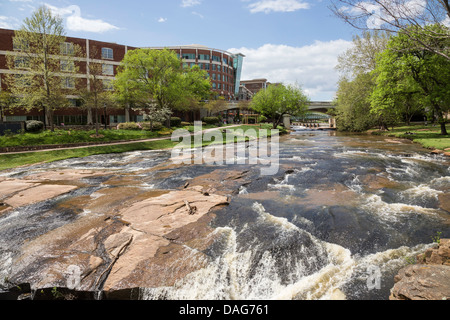 Falls Park auf näselnd, Greenville, SC, USA Stockfoto