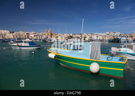 Marsaxlokk Hafen, Malta Stockfoto