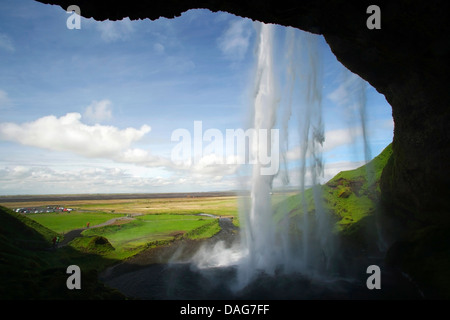 Wasserfall Seljalandsfoss - Südisland Stockfoto