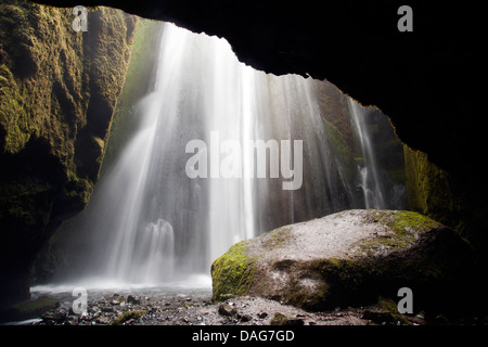 Gljufrabui oder Gljufurafoss-Wasserfall - Südisland Stockfoto