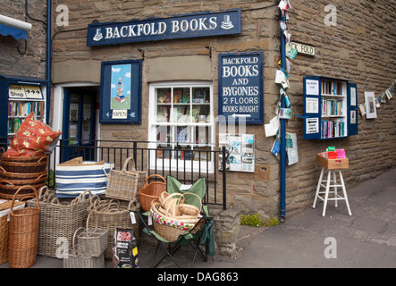 Backfold Bücher in Hay-on-Wye Powys, Wales Stockfoto