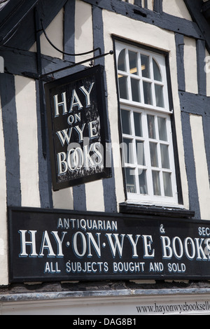 Hay on Wye Buchhändler in Hay-on-Wye, Powys, Wales Stockfoto