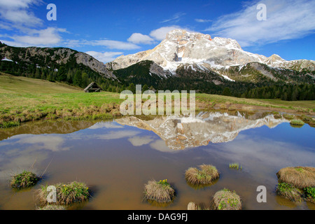 Blick vom Zwischensprint auf Hohe Gaisl-Gruppe, Dolomiten, Südtirol, Italien Stockfoto