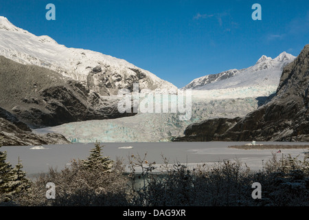 Mendenhall Gletscher in Herbst, USA, Alaska Juneau Stockfoto