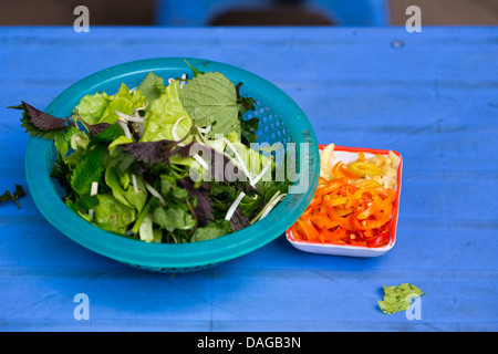 Typische vietnamesische Küche in Hanoi, Vietnam Stockfoto