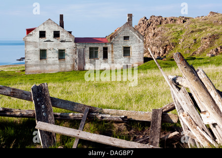Verlassenes Haus - Hindisvík, Vatnsnes Halbinsel, Nordisland Stockfoto