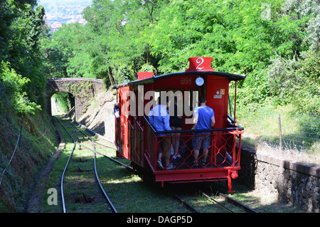 Standseilbahn zwischen Montecatini Alto und Montecatini Terme Toskana Italien 2013 Stockfoto