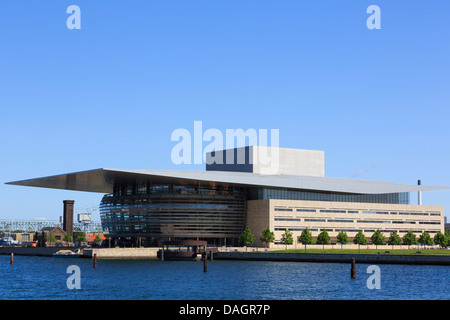 Offshore-Blick über Hafen, Oper am Wasser in Christianshavn, Kopenhagen Amager, Dänemark Stockfoto