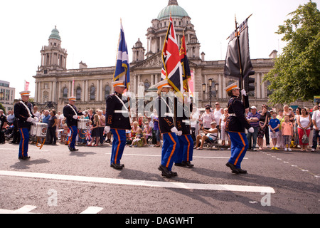 12. Juli 2013 Belfast, UK, marschierendes band Stockfoto