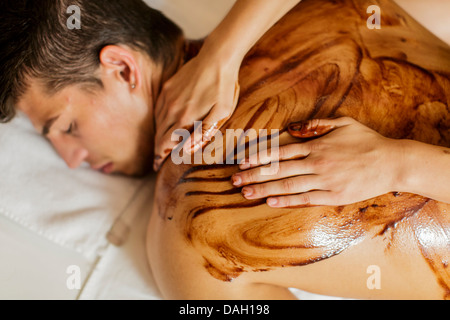 Hot-chocolate-massage Stockfoto