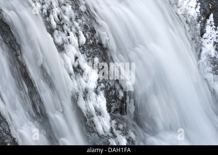 Hraunfossar Wasserfall, Island, Hvita Stockfoto