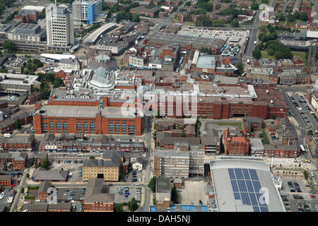 Luftaufnahme von Oldham Stadtzentrum Stockfoto