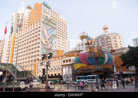 Das Gebäude der neuen Casinos in Macau, die östlichen Casinos in Las Vegas Stockfoto