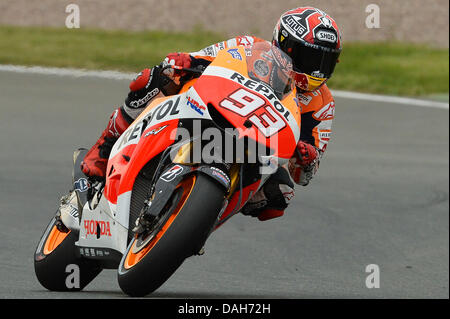 Oberlungwitz, Deutschland. 13. Juli 2013. Marc Marquez (Repsol Honda Team) während des Qualifyings auf Sachsenring Credit: Gaetano Piazzolla/Alamy Live News Stockfoto