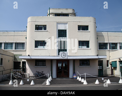 Art-Deco-Eingang zum Flughafen Shoreham Stockfoto