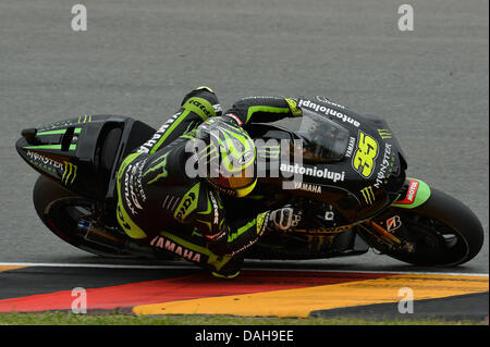 Oberlungwitz, Deutschland. 13. Juli 2013. Cal Crutchlow (Monster Yamaha Team) bei der deutschen Motorradweltmeisterschaft aus dem Sachsenring-Rennstrecke. © Aktion Plus Sport/Alamy Live News Bildnachweis: Action Plus Sport Bilder/Alamy Live News Stockfoto