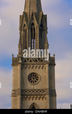 Turm der architektonischen Details. Kirche St. Michael, Bath, Somerset, England Stockfoto