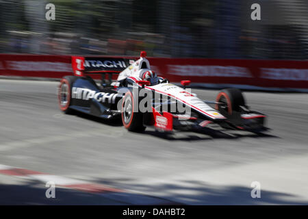 13. Juli 2013 - Toronto, Ontario, Kanada - IZOD Indycar Series, Honda-Grand Prix von Toronto, Toronto, ON, Kanada, Juli 12-14 2013, HELIO CASTRONEVES Team Penske. (Kredit-Bild: © Ron Bijlsma/ZUMAPRESS.com) Stockfoto