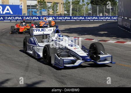 13. Juli 2013 - Toronto, Ontario, Kanada - IZOD Indycar Series, Honda-Grand Prix von Toronto, Toronto, ON, Kanada, Juli 12-14 2013, SEBASTIAN SAAVEDRA, Dragon Racing. (Kredit-Bild: © Ron Bijlsma/ZUMAPRESS.com) Stockfoto