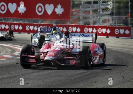 13. Juli 2013 - Toronto, Ontario, Kanada - IZOD Indycar Series, Honda-Grand Prix von Toronto, Toronto, ON, Kanada, Juli 12-14 2013, MARCO ANDRETTI, Andretti Autosport. (Kredit-Bild: © Ron Bijlsma/ZUMAPRESS.com) Stockfoto