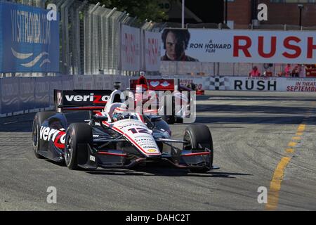 13. Juli 2013 - Toronto, Ontario, Kanada - IZOD Indycar Series, Honda-Grand Prix von Toronto, Toronto, ON, Kanada, Juli 12-14 2013, WILLENSKRAFT, Team Penske. (Kredit-Bild: © Ron Bijlsma/ZUMAPRESS.com) Stockfoto