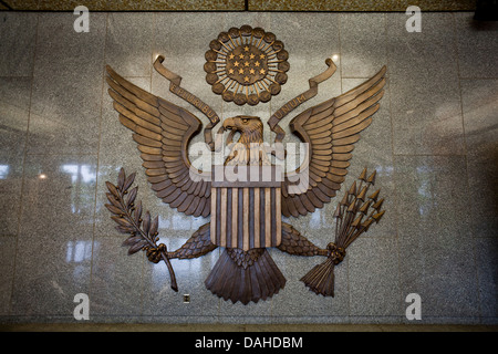 Das große Siegel der Vereinigten Staaten - FDIC Hauptquartier Lobby, Washington DC Stockfoto